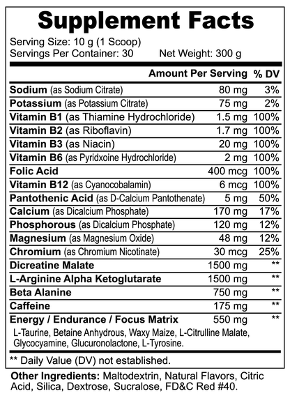 Nitric Shock Pre-Workout Powder (Fruit Punch)