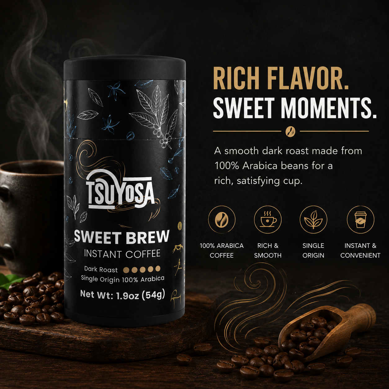 Sweet Brew Instant Coffee (Dark Roast)