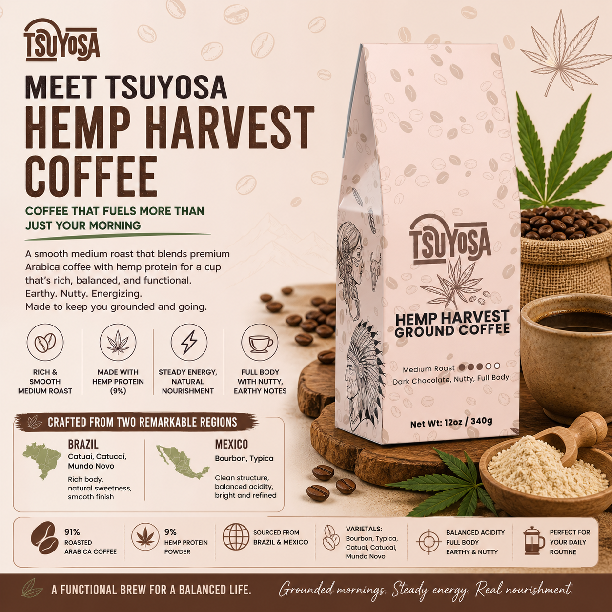 Hemp Harvest Coffee (Medium Roast)