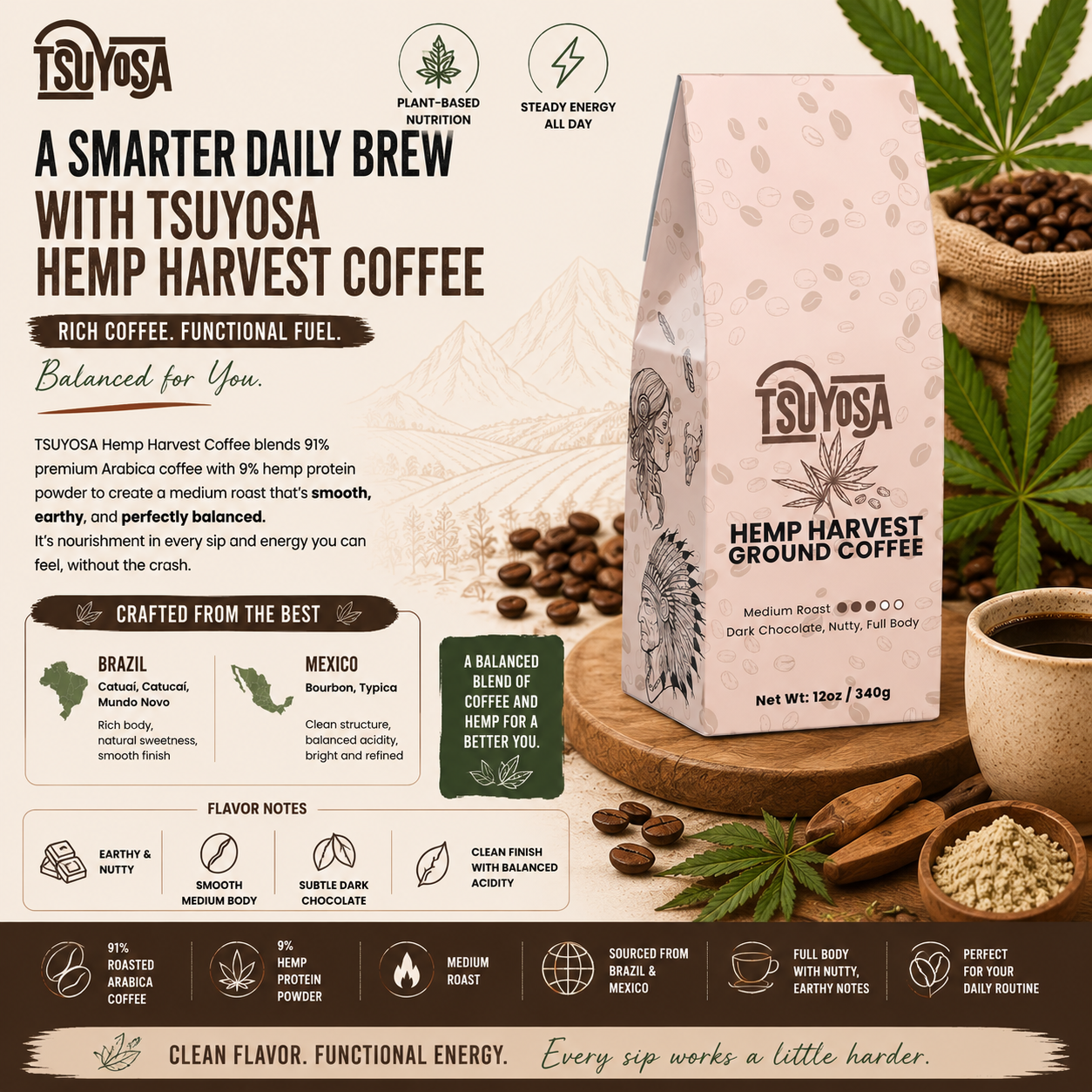 Hemp Harvest Coffee (Medium Roast)