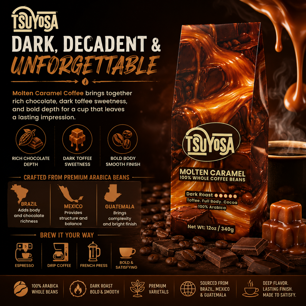 Molten Caramel Coffee (Dark Roast)