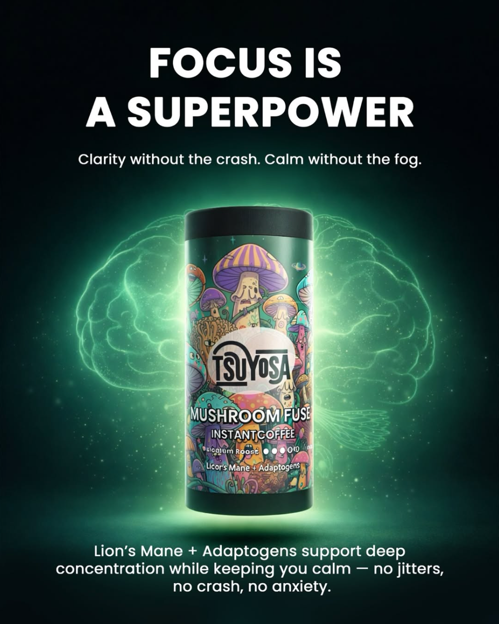 Mushroom Fuse Instant Coffee (Medium Roast)