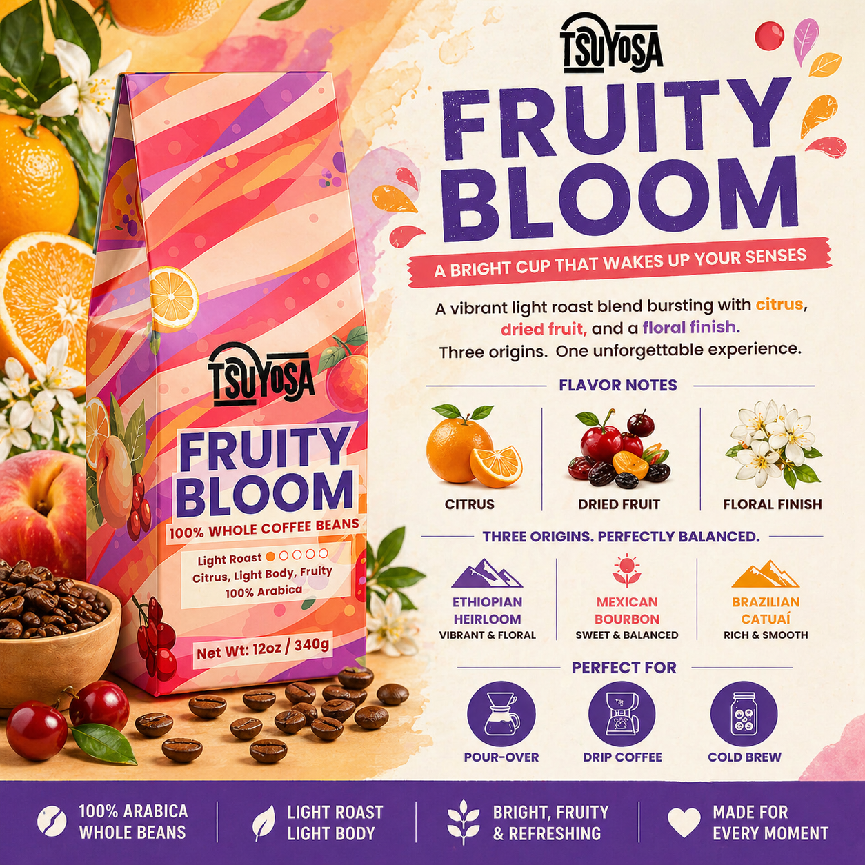 Fruity Bloom Coffee (Light Roast)