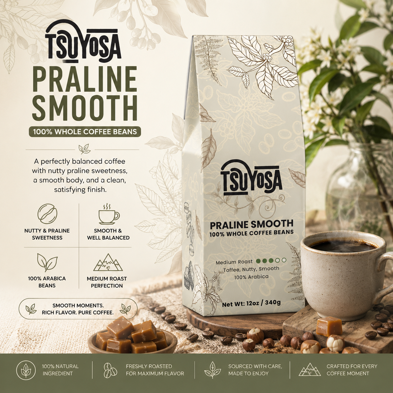 Praline Smooth Coffee (Medium Roast)
